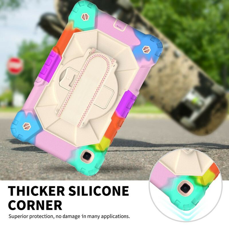 Capa Para Samsung Galaxy Tab A7 Lite Camuflagem Multifuncional