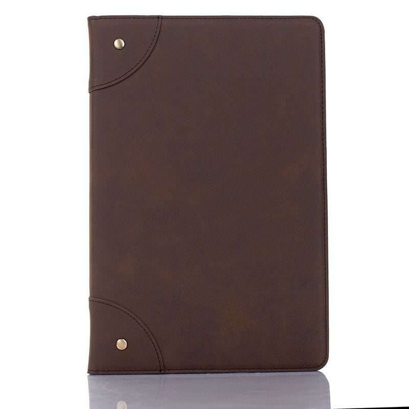 Capa Para Samsung Galaxy Tab A7 Lite Rebites Vintage De Couro Sintético