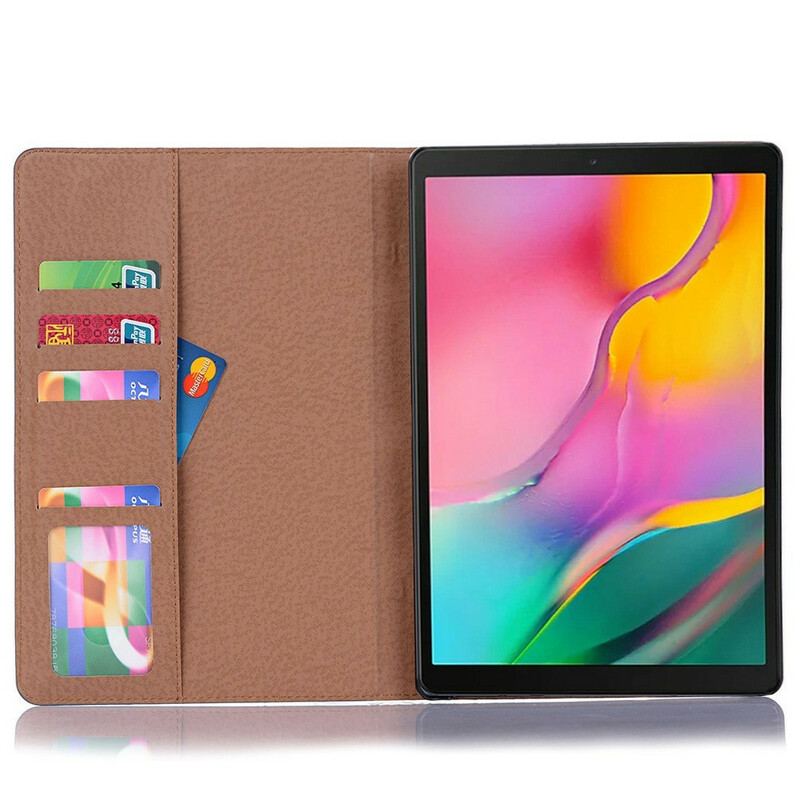 Capa Para Samsung Galaxy Tab A7 Lite Rebites Vintage De Couro Sintético