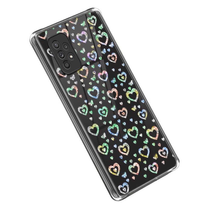 Capa De Celular Para Samsung Galaxy A53 5G Estrelas / Corações Transparentes