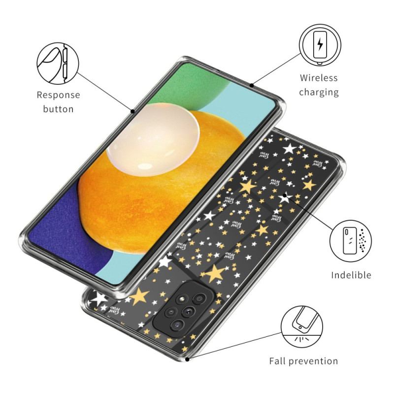 Capa De Celular Para Samsung Galaxy A53 5G Estrelas / Corações Transparentes