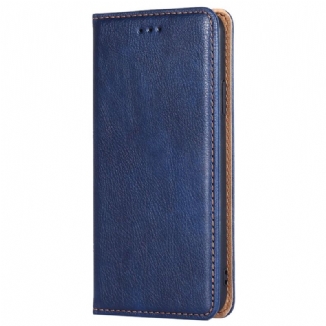 Capa De Celular Para Samsung Galaxy A53 5G Flip Costura De Couro Falso