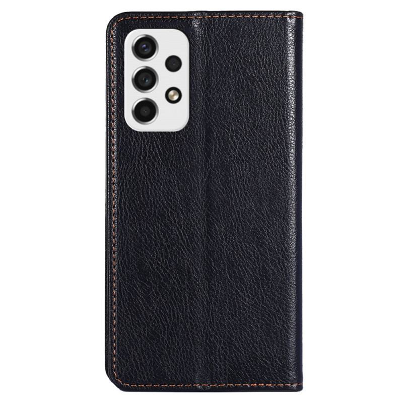 Capa De Celular Para Samsung Galaxy A53 5G Flip Costura De Couro Falso