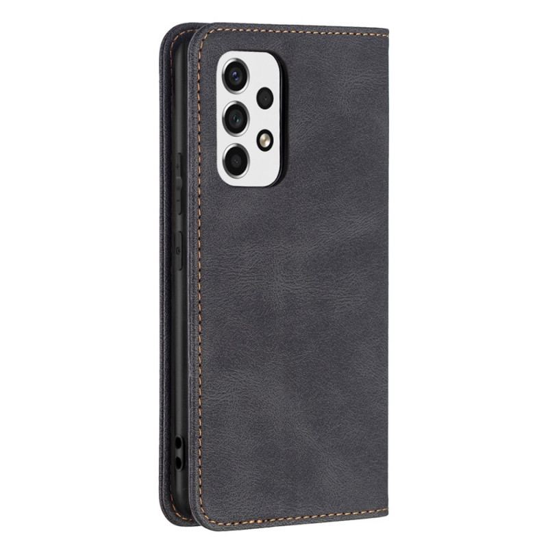 Capa De Celular Para Samsung Galaxy A53 5G Flip Costura Rfid Cor Binfen