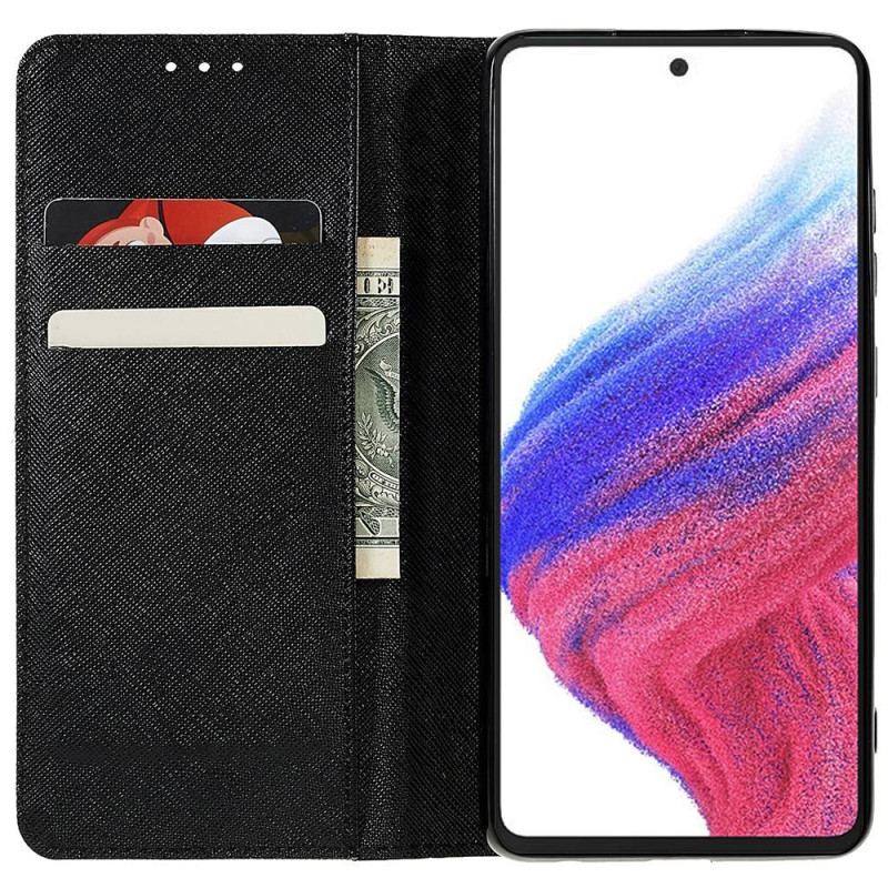 Capa De Celular Para Samsung Galaxy A53 5G Flip Couro Sintético Texturizado