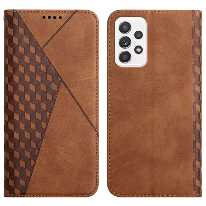 Capa De Celular Para Samsung Galaxy A53 5G Flip Estilo Couro Padrão 3d