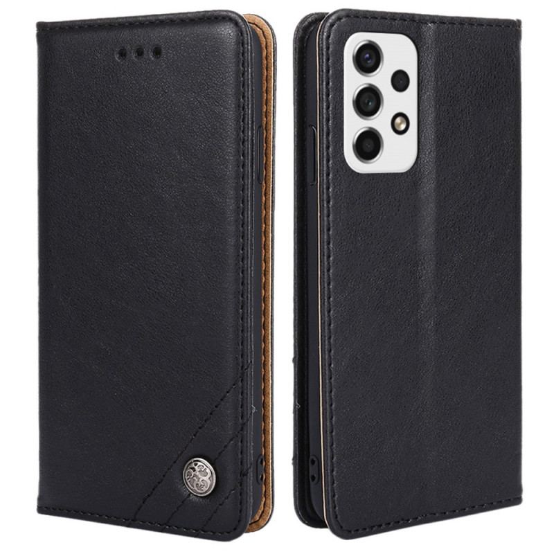 Capa De Celular Para Samsung Galaxy A53 5G Flip Estilo Rebite De Couro