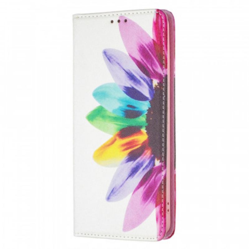 Capa De Celular Para Samsung Galaxy A53 5G Flip Flor Aquarela