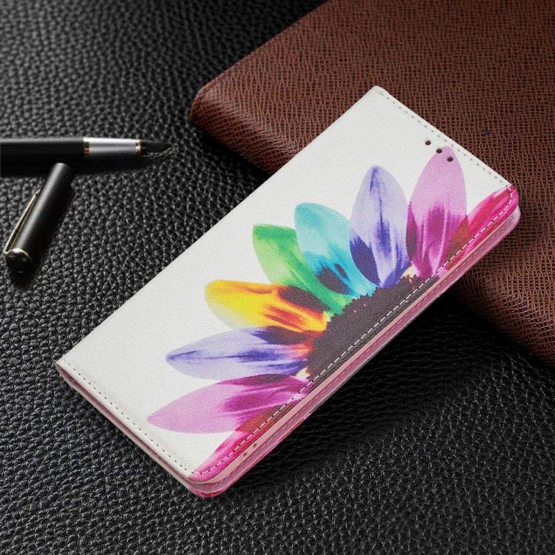 Capa De Celular Para Samsung Galaxy A53 5G Flip Flor Aquarela