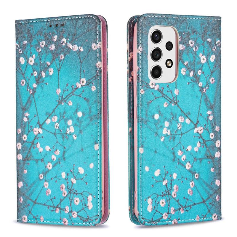 Capa De Celular Para Samsung Galaxy A53 5G Flip Ramos Floridos