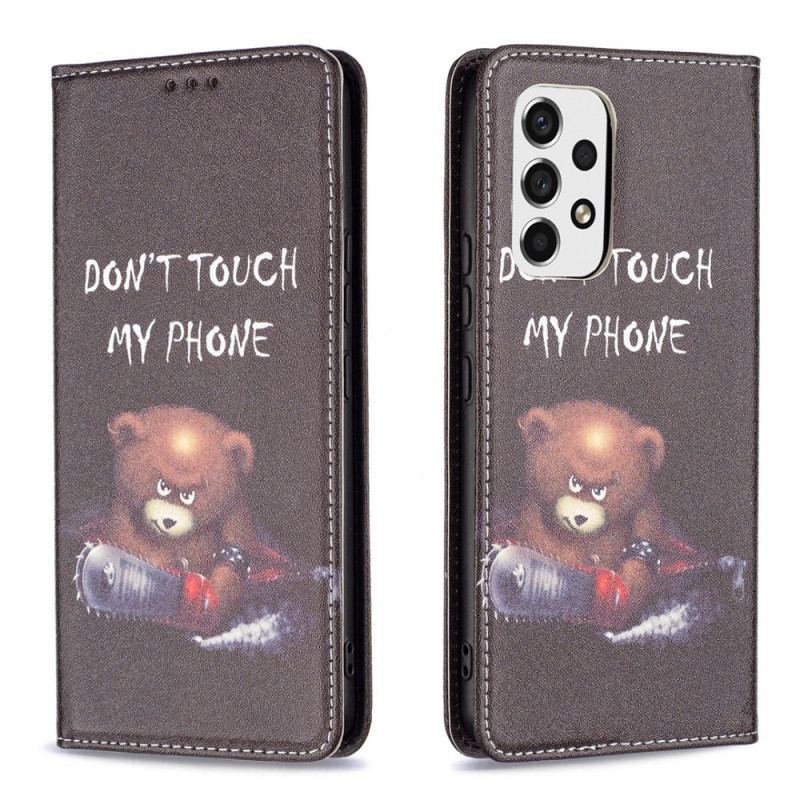 Capa De Celular Para Samsung Galaxy A53 5G Flip Urso Perigoso