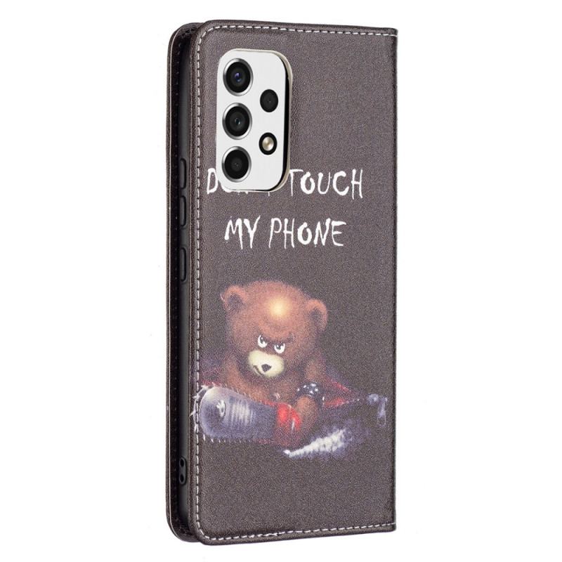 Capa De Celular Para Samsung Galaxy A53 5G Flip Urso Perigoso