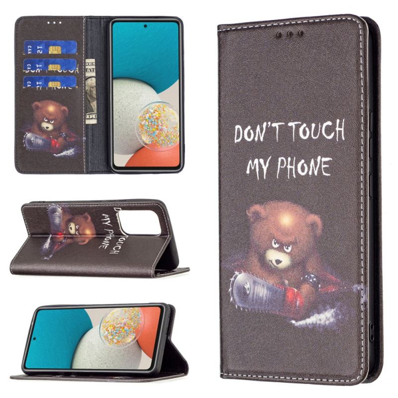 Capa De Celular Para Samsung Galaxy A53 5G Flip Urso Perigoso