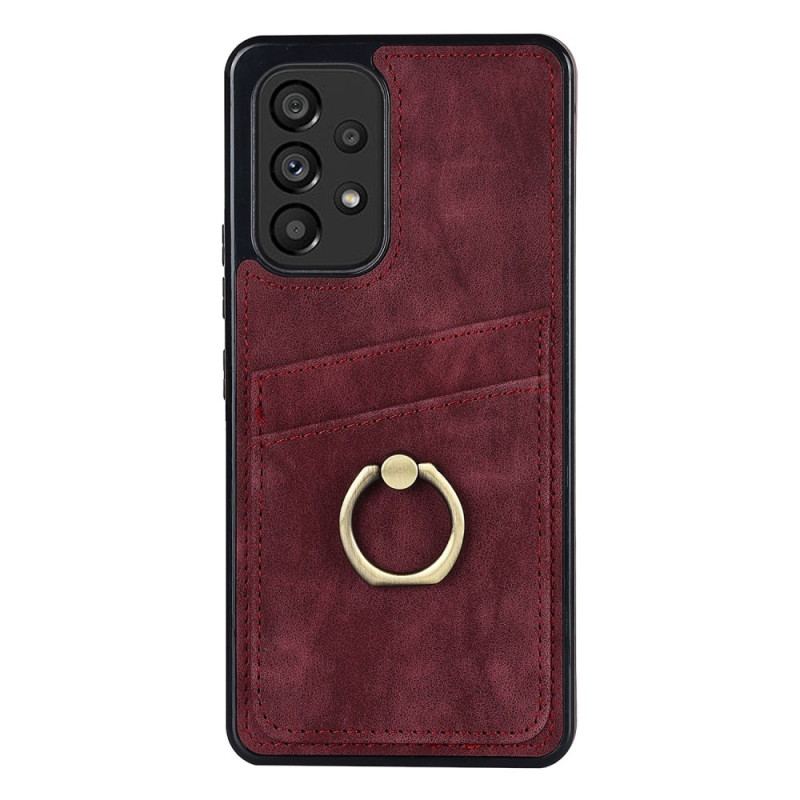 Capa De Celular Para Samsung Galaxy A53 5G Suporte Para Anel Vintage E Porta-cartões