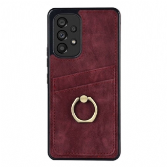 Capa De Celular Para Samsung Galaxy A53 5G Suporte Para Anel Vintage E Porta-cartões