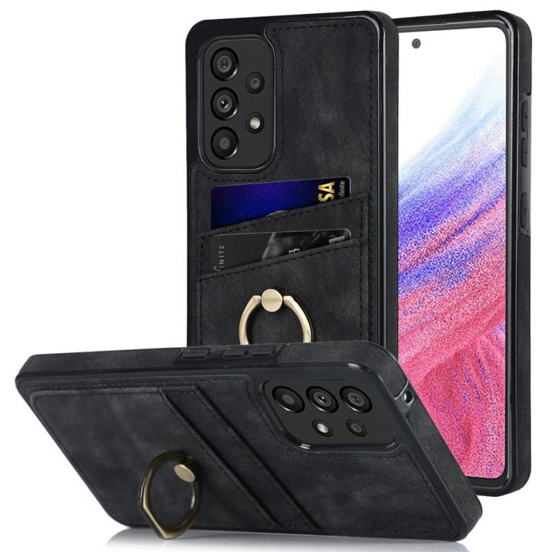 Capa De Celular Para Samsung Galaxy A53 5G Suporte Para Anel Vintage E Porta-cartões