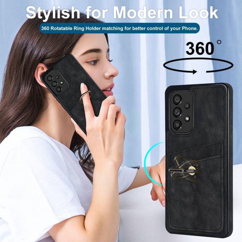 Capa De Celular Para Samsung Galaxy A53 5G Suporte Para Anel Vintage E Porta-cartões