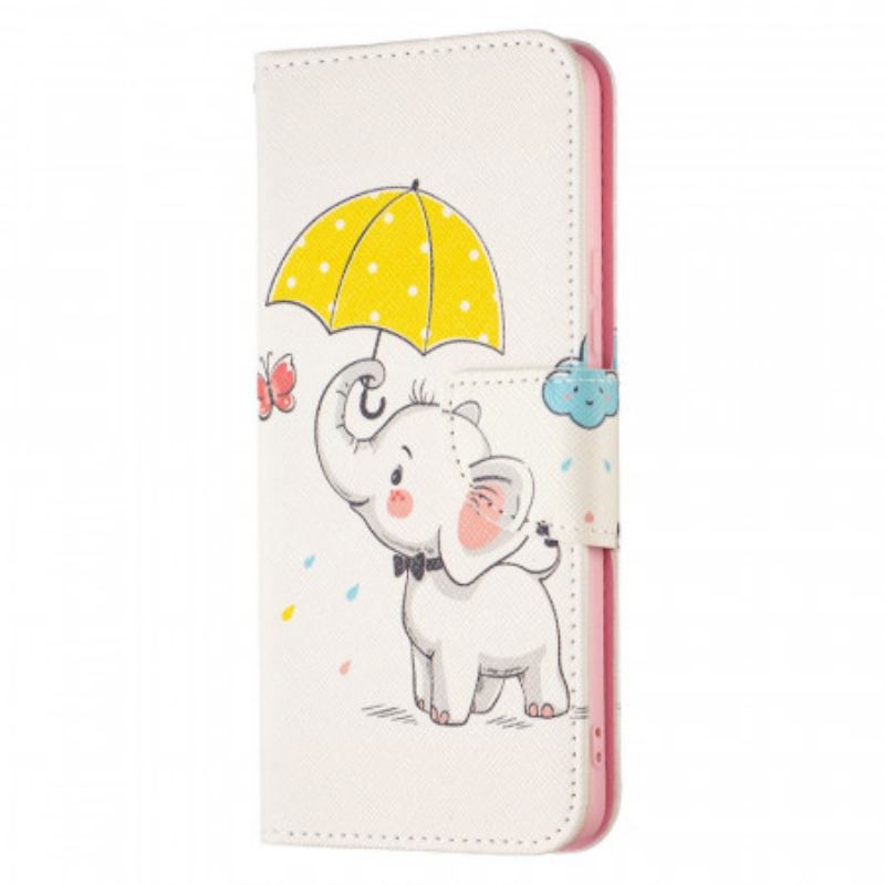 Capa De Couro Para Samsung Galaxy A53 5G Elefante Bébé