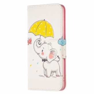 Capa De Couro Para Samsung Galaxy A53 5G Elefante Bébé