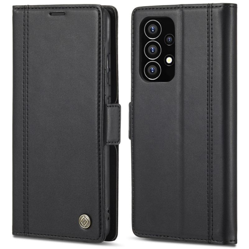 Capa De Couro Para Samsung Galaxy A53 5G Fecho Duplo Lc.imeeke