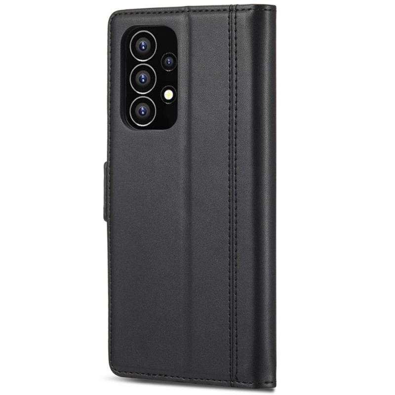 Capa De Couro Para Samsung Galaxy A53 5G Fecho Duplo Lc.imeeke