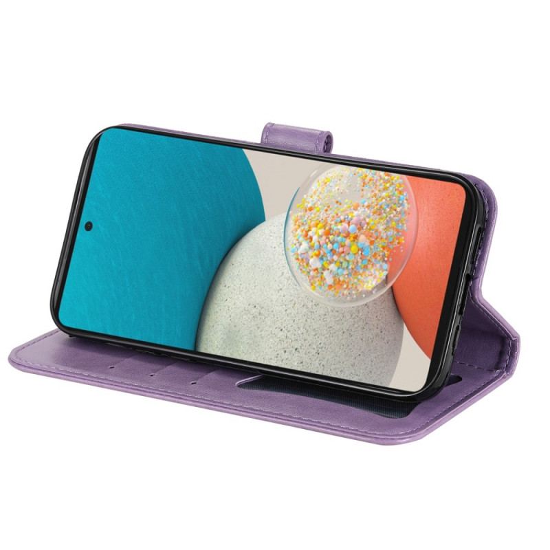 Capa De Couro Para Samsung Galaxy A53 5G Flor Mandala