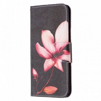 Capa De Couro Para Samsung Galaxy A53 5G Flor Rosa