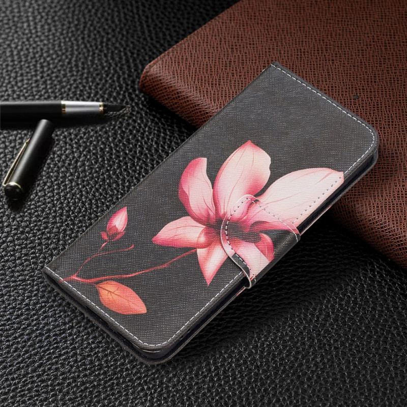 Capa De Couro Para Samsung Galaxy A53 5G Flor Rosa