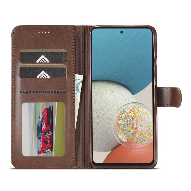 Capa De Couro Para Samsung Galaxy A53 5G Lc.imeeke Efeito Couro