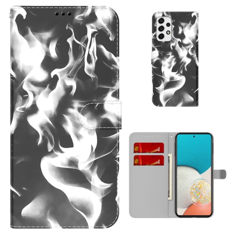 Capa De Couro Para Samsung Galaxy A53 5G Padrão Abstrato