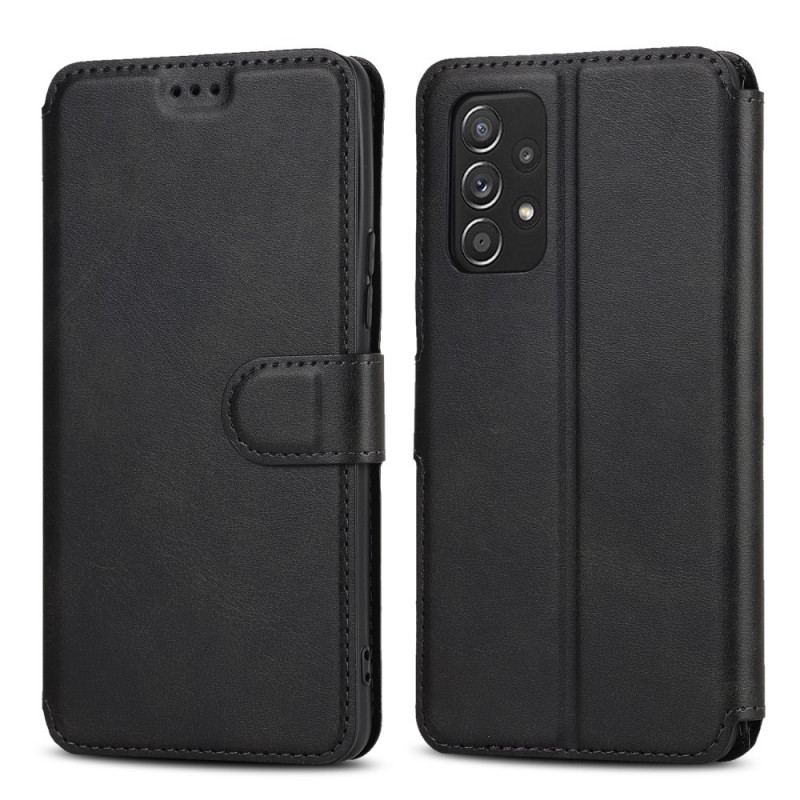 Capa Em Pele Para Samsung Galaxy A53 5G Estilo Retrô De Couro