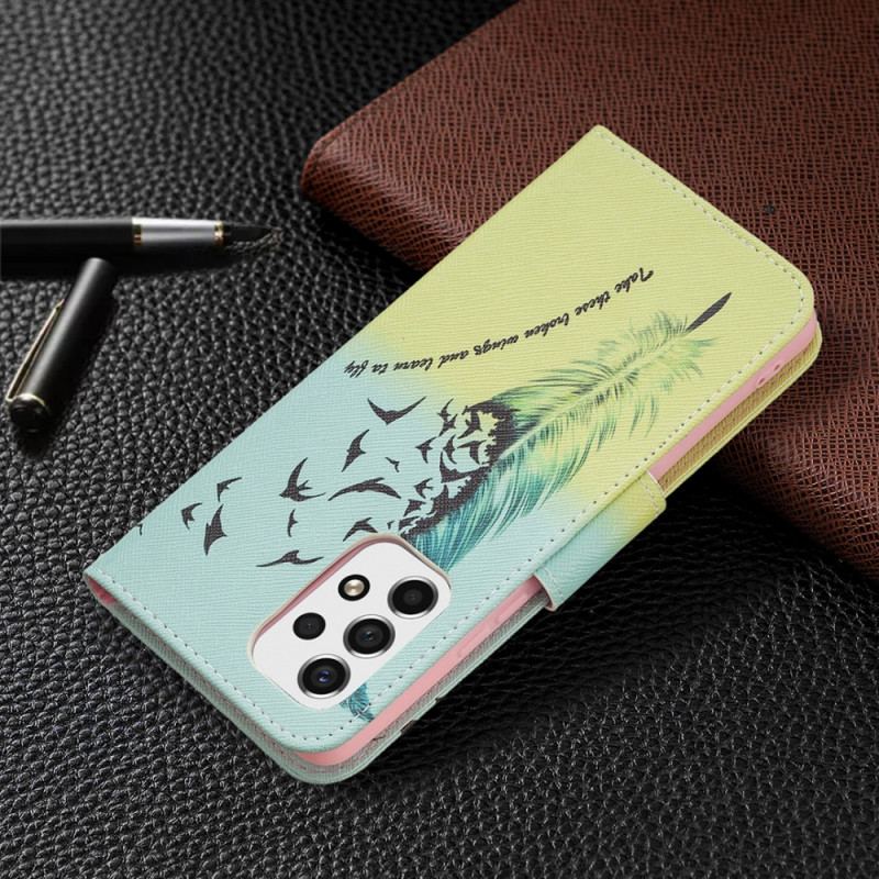 Capa Flip Para Samsung Galaxy A53 5G Aprender A Voar