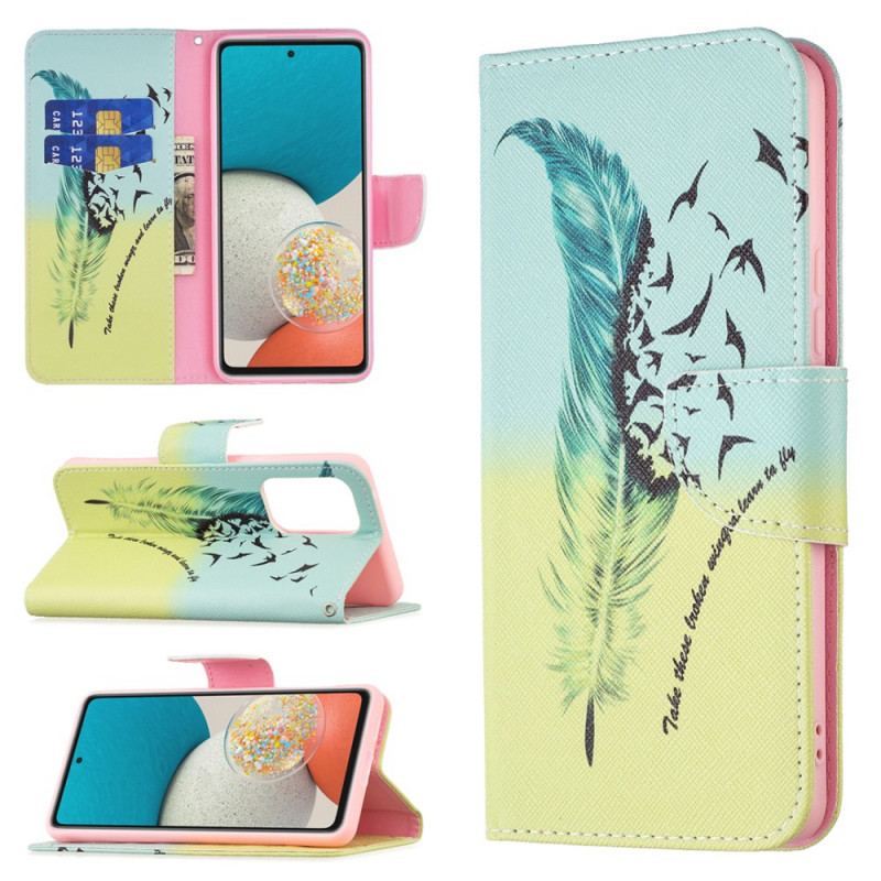 Capa Flip Para Samsung Galaxy A53 5G Aprender A Voar