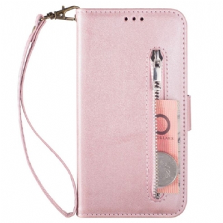 Capa Flip Para Samsung Galaxy A53 5G Bolsa Com Cordão