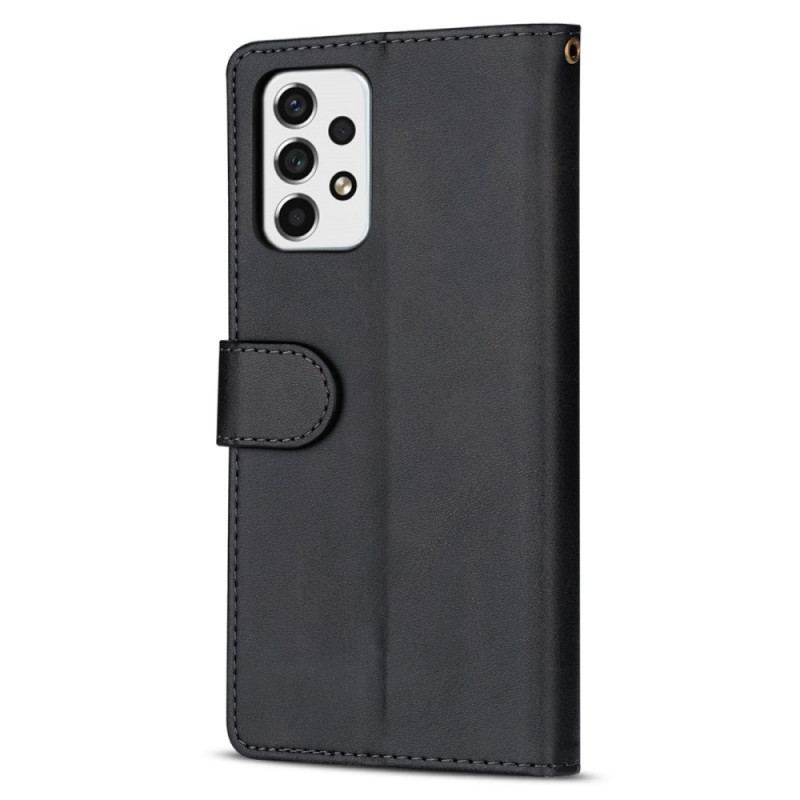 Capa Flip Para Samsung Galaxy A53 5G Bolsa Com Cordão