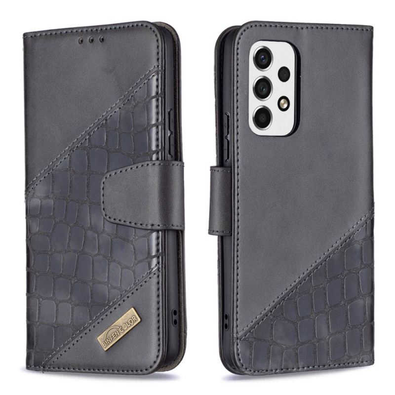 Capa Flip Para Samsung Galaxy A53 5G Estilo De Pele De Crocodilo Binfen Color