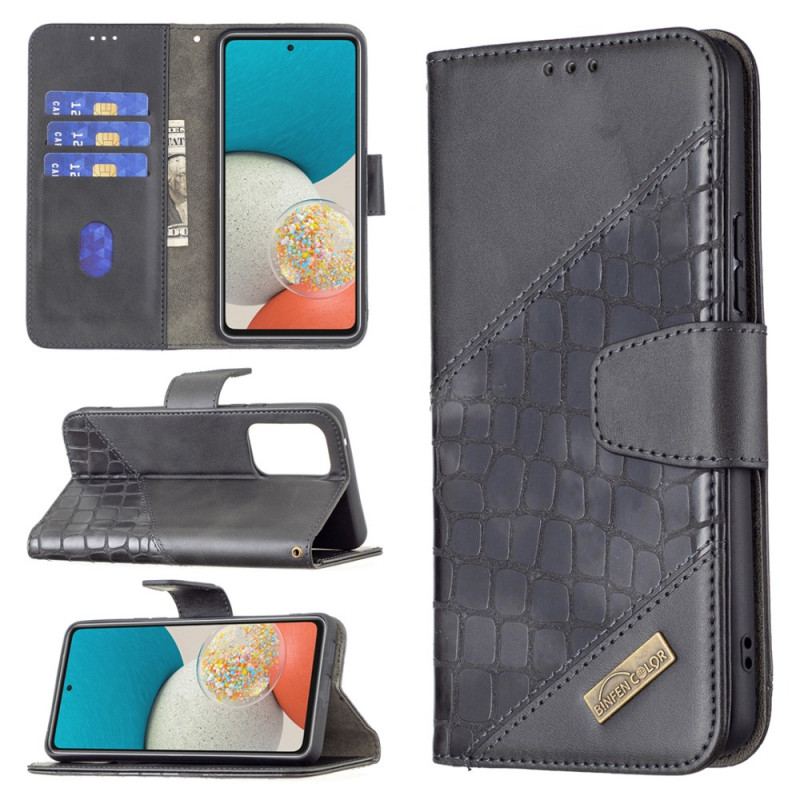 Capa Flip Para Samsung Galaxy A53 5G Estilo De Pele De Crocodilo Binfen Color