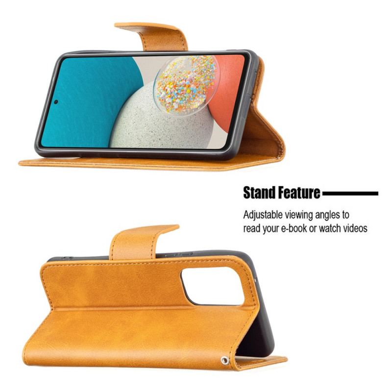 Capa Flip Para Samsung Galaxy A53 5G Fecho Oblíquo Liso