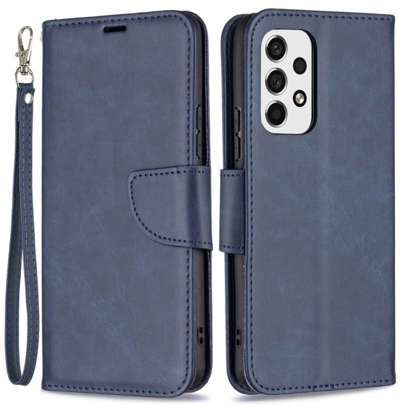 Capa Flip Para Samsung Galaxy A53 5G Fecho Oblíquo Liso