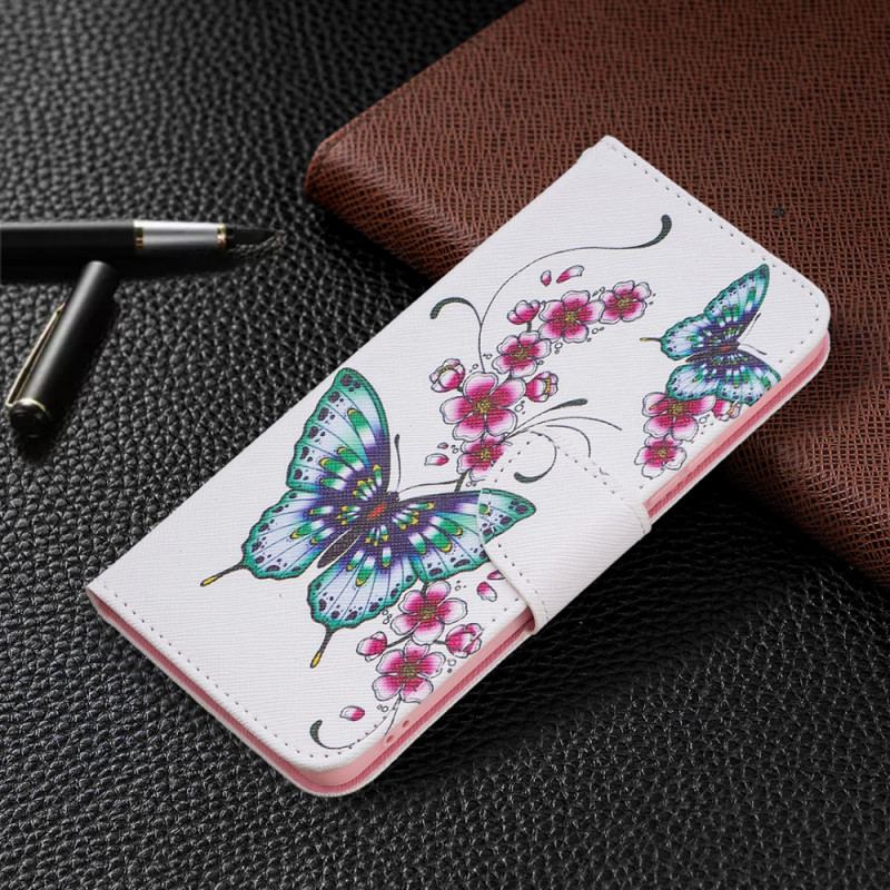 Capa Folio Para Samsung Galaxy A53 5G Borboletas