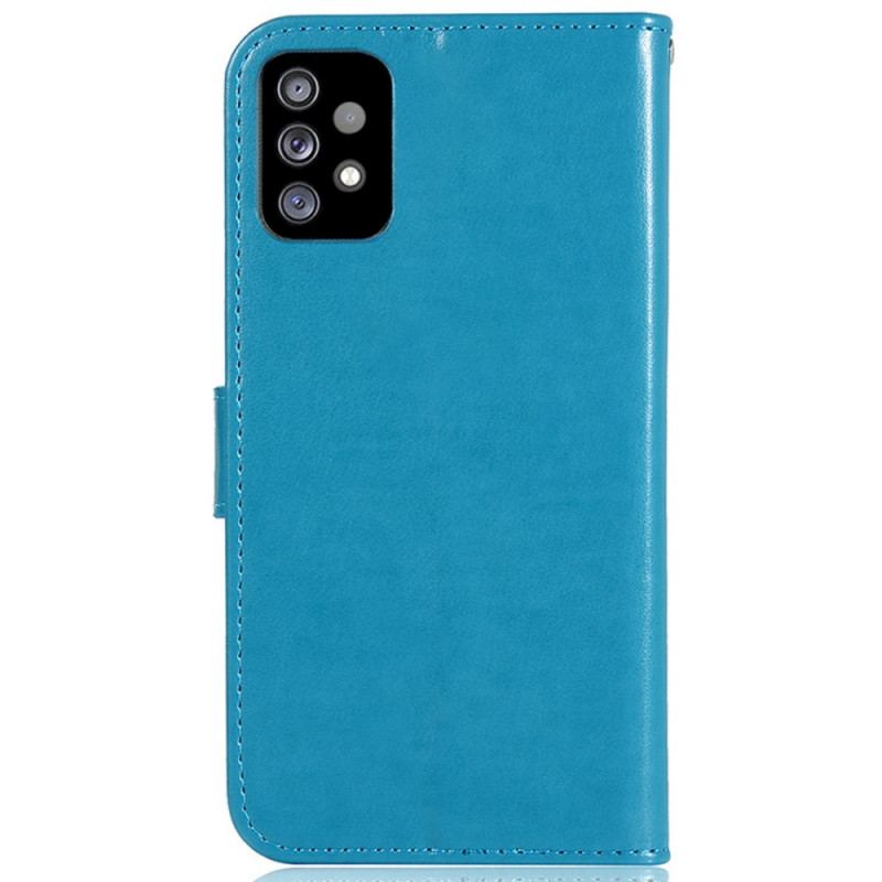 Capa Folio Para Samsung Galaxy A53 5G De Cordão Apanhador De Sonhos Coruja Com Alça