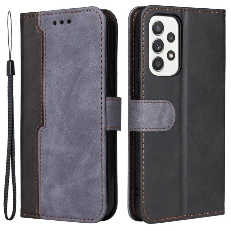 Capa Folio Para Samsung Galaxy A53 5G Dois Tons