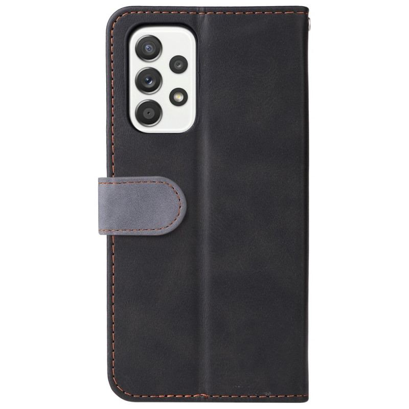 Capa Folio Para Samsung Galaxy A53 5G Dois Tons