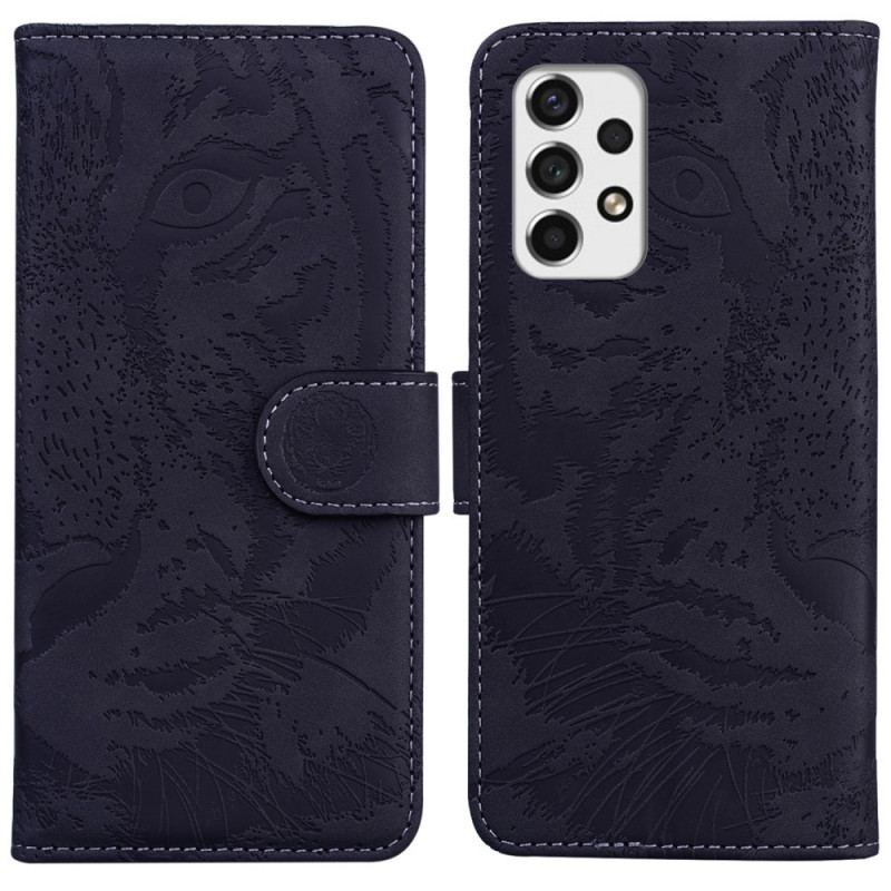 Capa Folio Para Samsung Galaxy A53 5G Pegada De Tigre