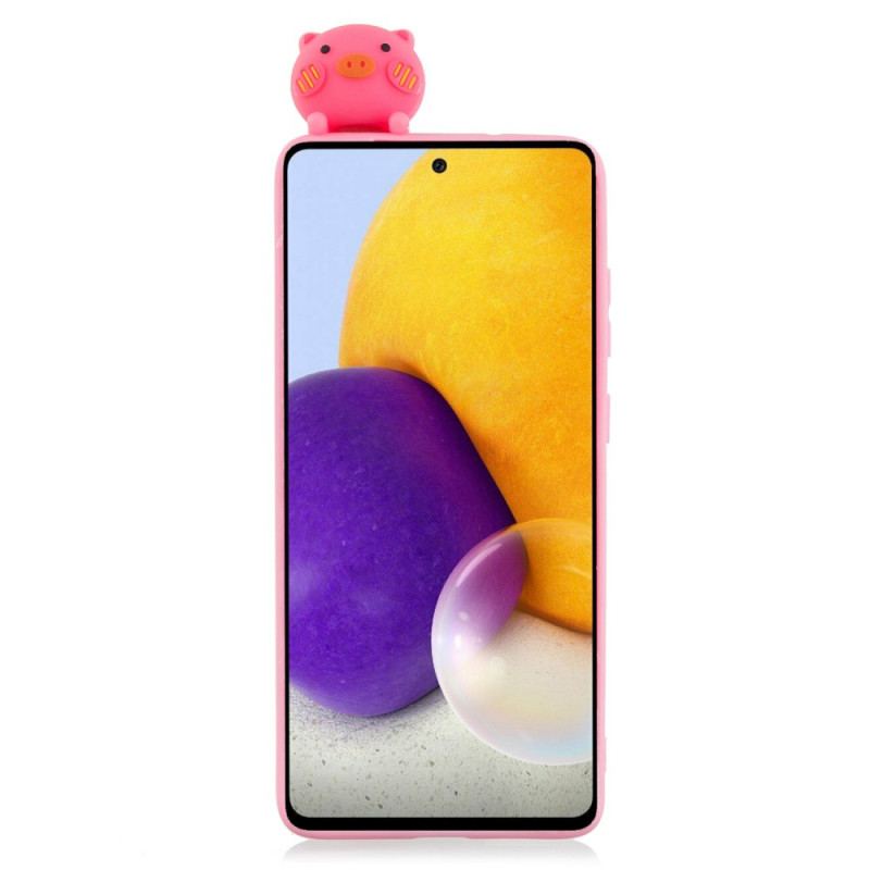 Capa Para Samsung Galaxy A53 5G 3d Boa Noite Porco