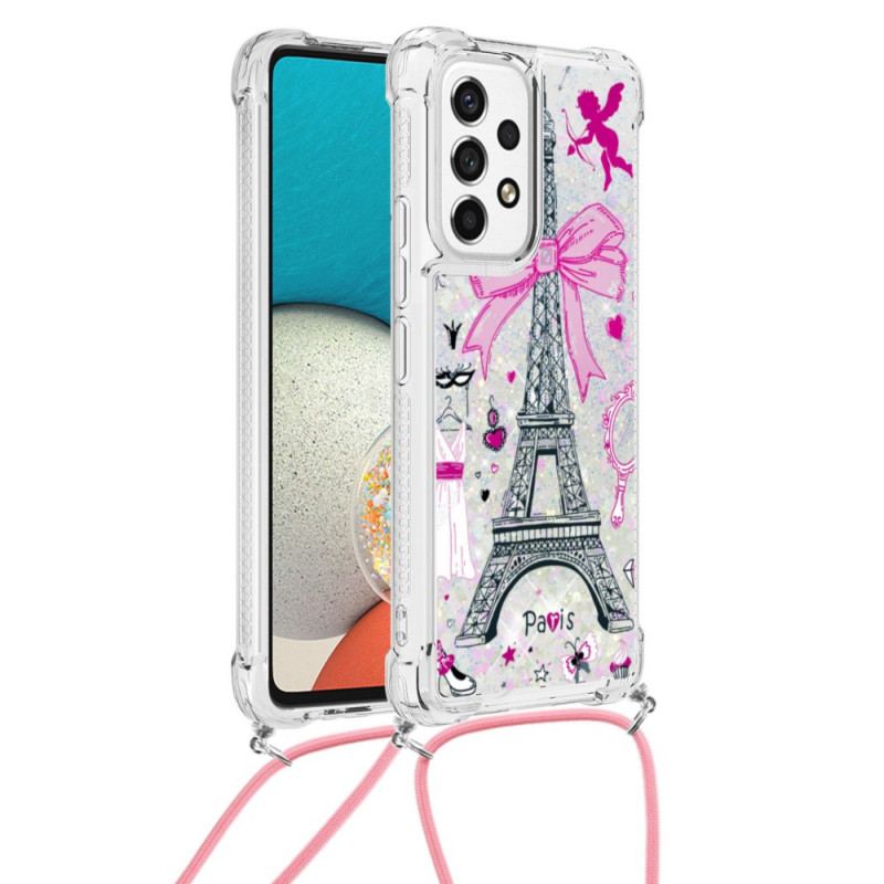 Capa Para Samsung Galaxy A53 5G De celular Na Torre Eiffel Cordon