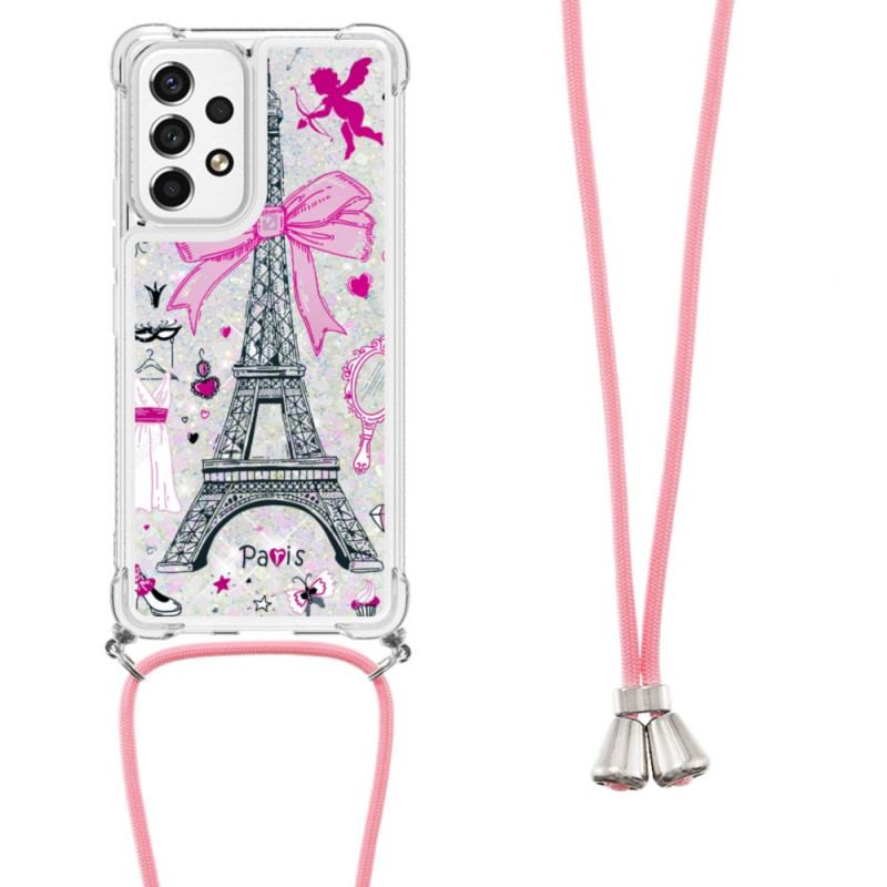 Capa Para Samsung Galaxy A53 5G De celular Na Torre Eiffel Cordon