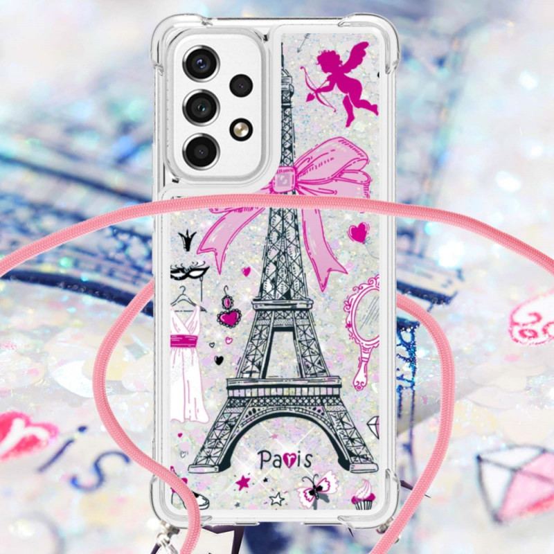 Capa Para Samsung Galaxy A53 5G De celular Na Torre Eiffel Cordon