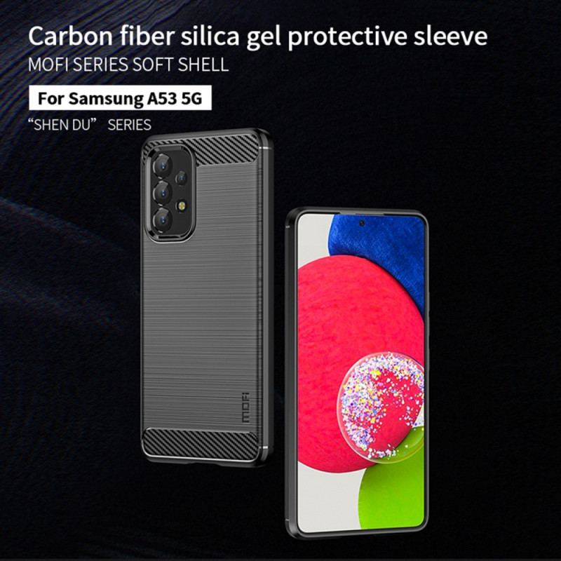 Capa Para Samsung Galaxy A53 5G Fibra De Carbono Escovada Mofi