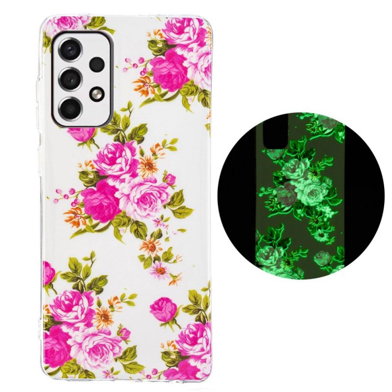 Capa Para Samsung Galaxy A53 5G Flores Da Liberdade Fluorescentes